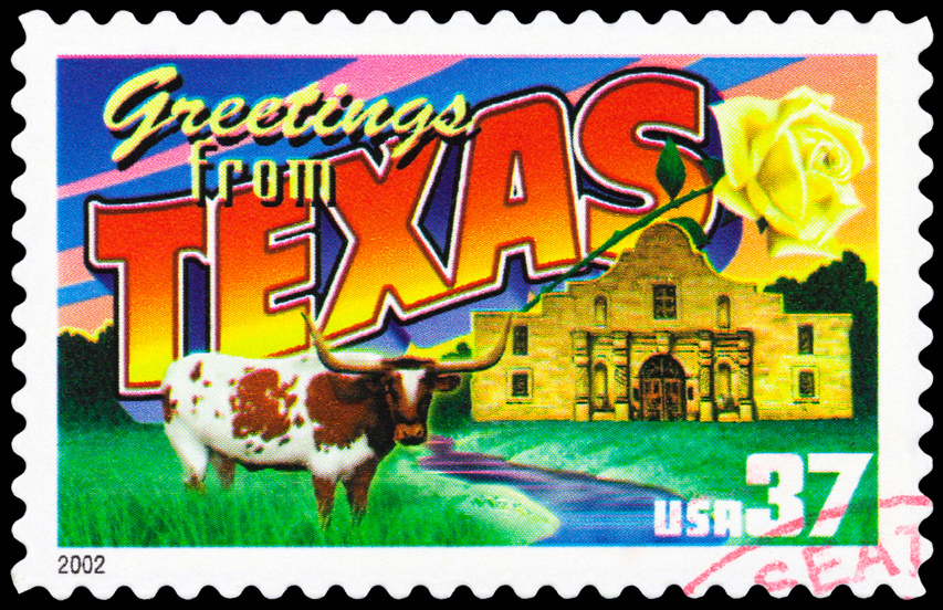 A stamp of the State of Texas in 2002